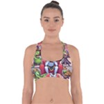 Huiok Cross Back Hipster Bikini Top 