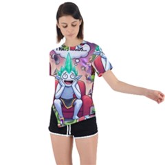 Asymmetrical Short Sleeve Sports T-Shirt 