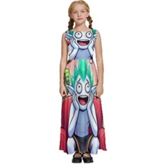 Kids  Satin Sleeveless Maxi Dress 