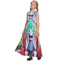 Kids  Satin Sleeveless Maxi Dress 