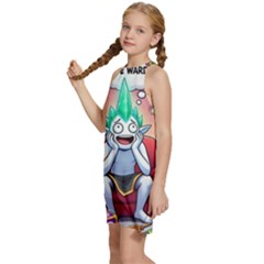 Kids  Halter Collar Waist Tie Chiffon Dress 