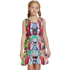 Kids  Sleeveless Tiered Mini Dress 