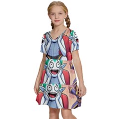 Kids  Short Sleeve Tiered Mini Dress 