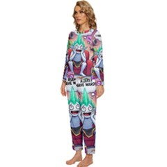 Womens  Long Sleeve Lightweight Pajamas Set 