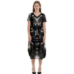 Robotics Robot Technology Future T-Shirt Midi Dress With Pockets