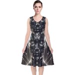 Robotics Robot Technology Future V-Neck Midi Sleeveless Dress 