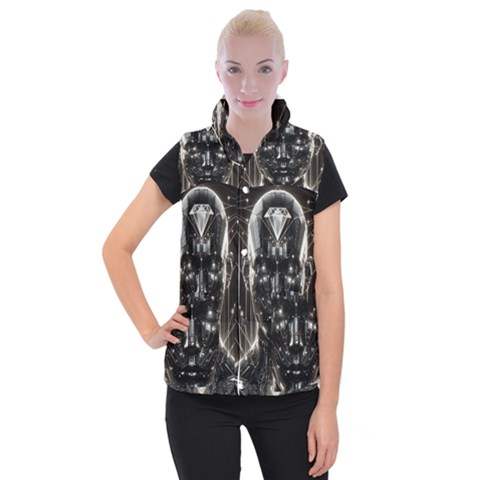 Robotics Robot Technology Future Women s Button Up Vest from ArtsNow.com