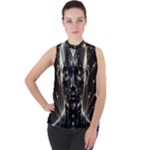 Robotics Robot Technology Future Mock Neck Chiffon Sleeveless Top