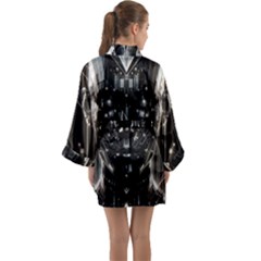 Long Sleeve Satin Kimono 