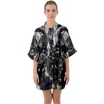 Robotics Robot Technology Future Half Sleeve Satin Kimono 