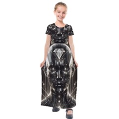 Kids  Short Sleeve Maxi Dress 