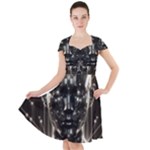 Robotics Robot Technology Future Cap Sleeve Midi Dress With Pockets