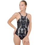 Robotics Robot Technology Future High Neck One Piece Swimsuit