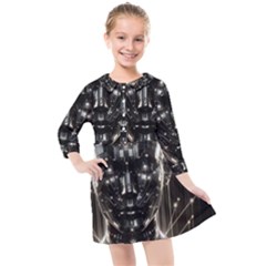 Kids  Quarter Sleeve Shirt Dress 