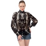 Robotics Robot Technology Future High Neck Long Sleeve Chiffon Top