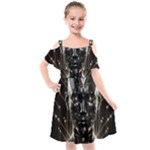 Robotics Robot Technology Future Kids  Cut Out Shoulders Chiffon Dress