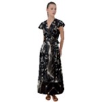 Robotics Robot Technology Future Flutter Sleeve Maxi Dress