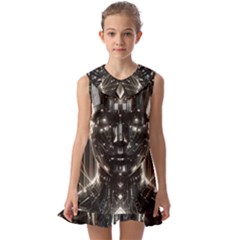 Kids  Pilgrim Collar Ruffle Hem Dress 