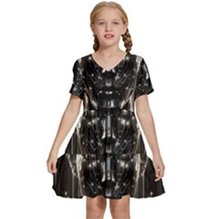 Kids  Short Sleeve Tiered Mini Dress 