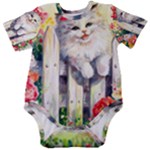 nice cat smiling Baby Short Sleeve Bodysuit