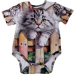 nice cat smiling Baby Short Sleeve Bodysuit