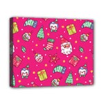 cute pink christmas pattern Canvas 10  x 8  (Stretched)