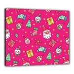 cute pink christmas pattern Canvas 24  x 20  (Stretched)