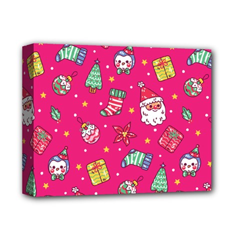 cute pink christmas pattern Deluxe Canvas 14  x 11  (Stretched) from ArtsNow.com