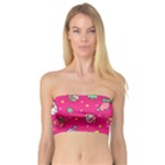 cute pink christmas pattern Bandeau Top