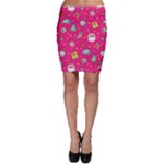 cute pink christmas pattern Bodycon Skirt