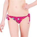 cute pink christmas pattern Bikini Bottoms