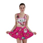 cute pink christmas pattern Mini Skirt