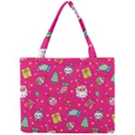 cute pink christmas pattern Mini Tote Bag