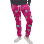 cute pink christmas pattern Men s Jogger Sweatpants