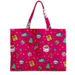 cute pink christmas pattern Zipper Mini Tote Bag