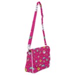 cute pink christmas pattern Shoulder Bag with Back Zipper