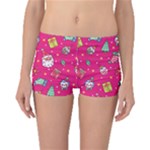 cute pink christmas pattern Boyleg Bikini Bottoms