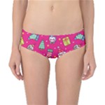 cute pink christmas pattern Classic Bikini Bottoms