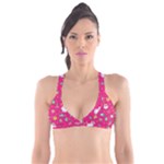 cute pink christmas pattern Plunge Bikini Top