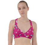 cute pink christmas pattern Sweetheart Sports Bra