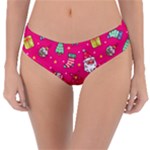 cute pink christmas pattern Reversible Classic Bikini Bottoms