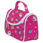 cute pink christmas pattern Satchel Handbag