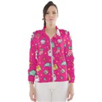 cute pink christmas pattern Women s Windbreaker