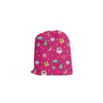 cute pink christmas pattern Drawstring Pouch (XS)