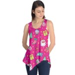 cute pink christmas pattern Sleeveless Tunic