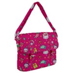 cute pink christmas pattern Buckle Messenger Bag