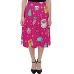 cute pink christmas pattern Classic Midi Skirt