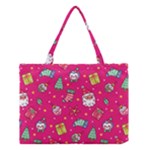 cute pink christmas pattern Medium Tote Bag