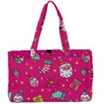 cute pink christmas pattern Canvas Work Bag