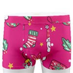 cute pink christmas pattern Men s Boxer Briefs